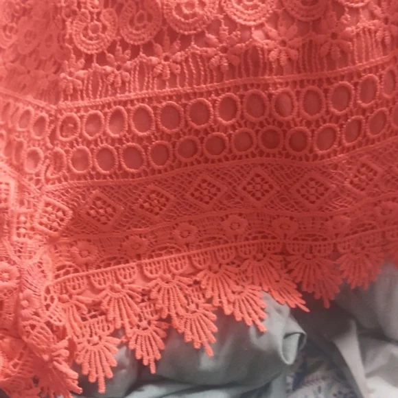 H&M Divided Crochet lace Scalloped Mid Rise Shorts Sz M - Picture 5 of 8